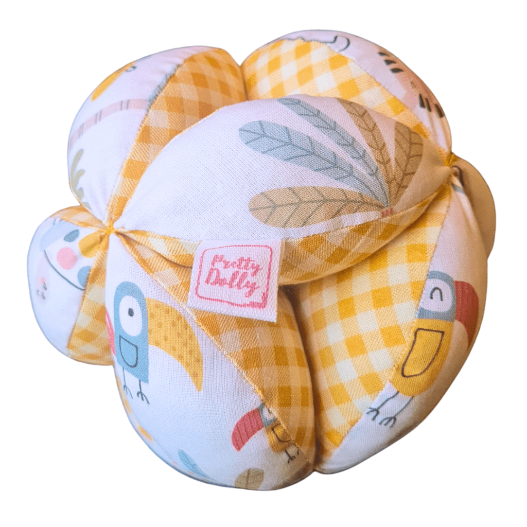 Pelota Montessori ergonómica y fácil de agarrar, perfecta para bebés.